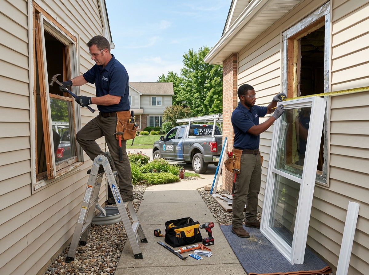 professional window installation in progress - average cost of window replacement per window professional window installation in progress - average cost of window replacement per window