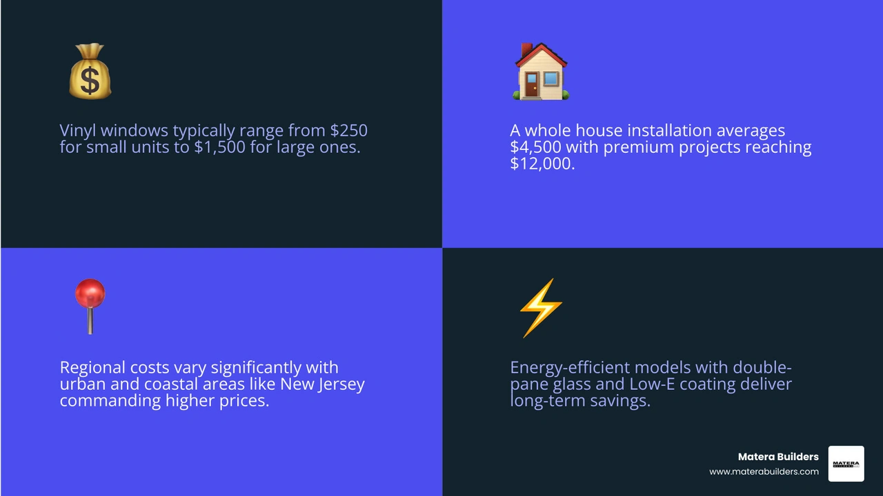 Vinyl window installation cost ranges by scope and price infographic Vinyl window installation cost ranges by scope and price infographic