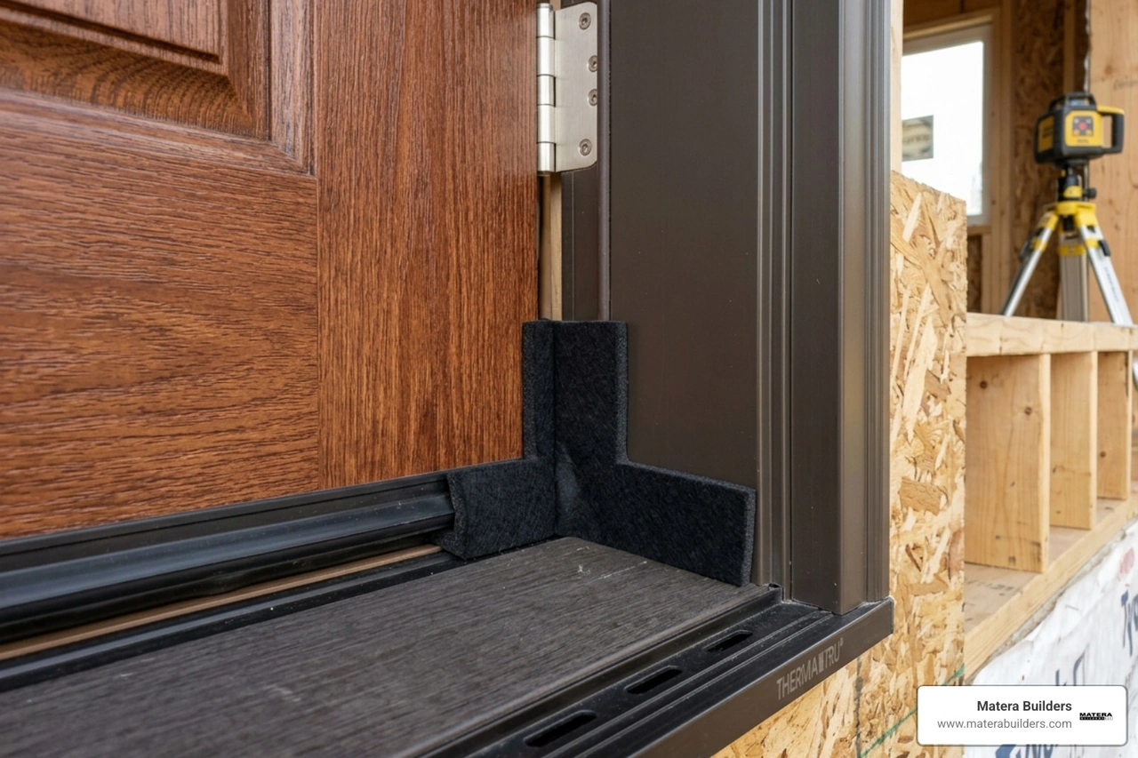 Correct installation of corner seal pads on a Therma-Tru door - therma tru door installation
