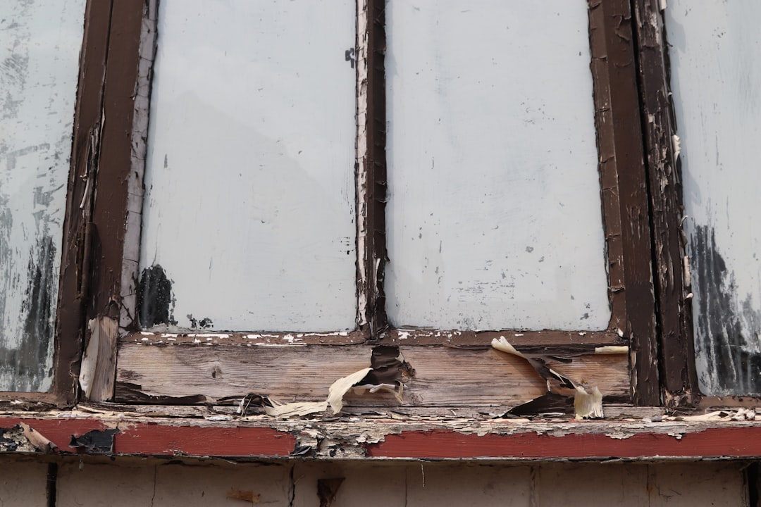 Image of window frame rot caused by moisture and salt air Image of window frame rot caused by moisture and salt air
