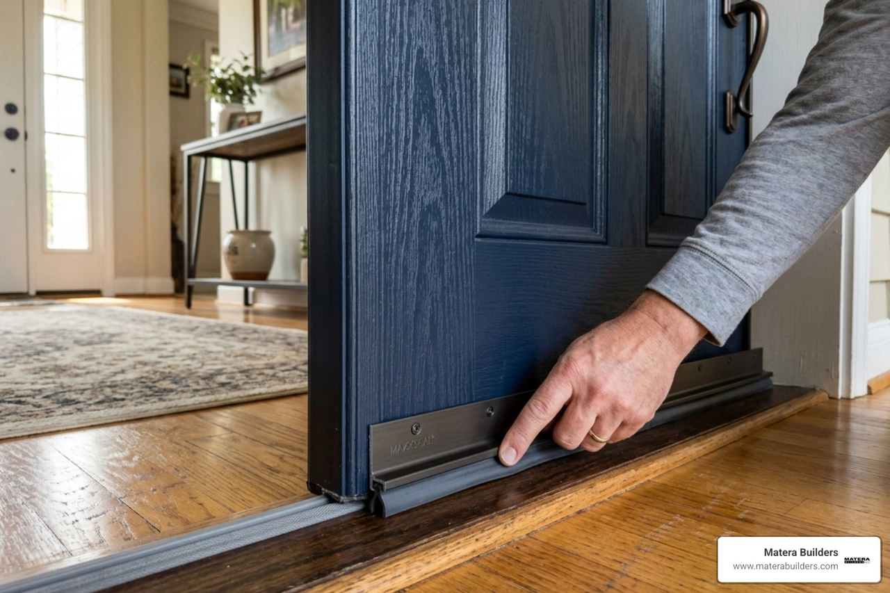 Replacing a door bottom sweep to stop drafts - therma tru door maintenance Replacing a door bottom sweep to stop drafts - therma tru door maintenance