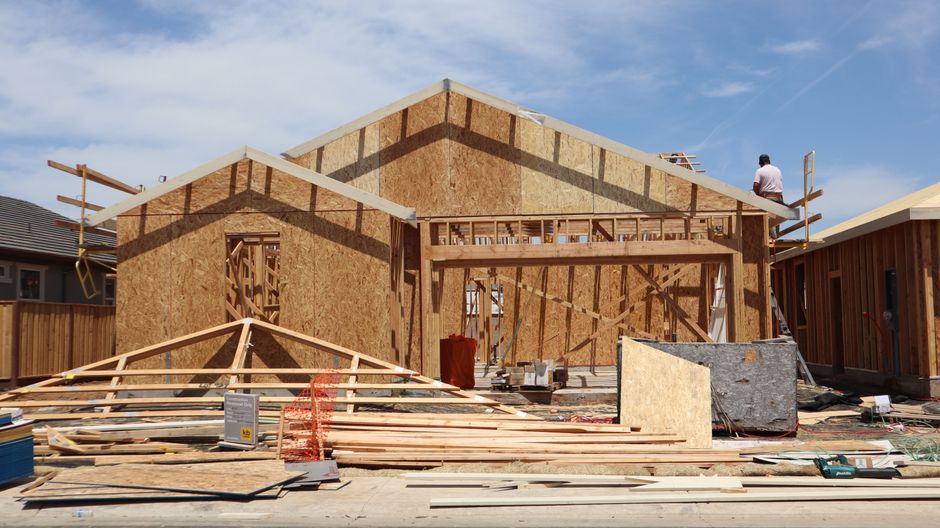 basement construction in progress showing framing and electrical rough-in basement construction in progress showing framing and electrical rough-in