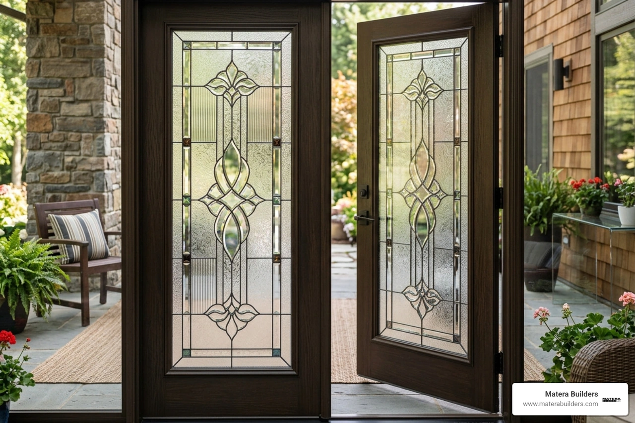Decorative glass options for French patio doors - therma tru exterior french doors Decorative glass options for French patio doors - therma tru exterior french doors