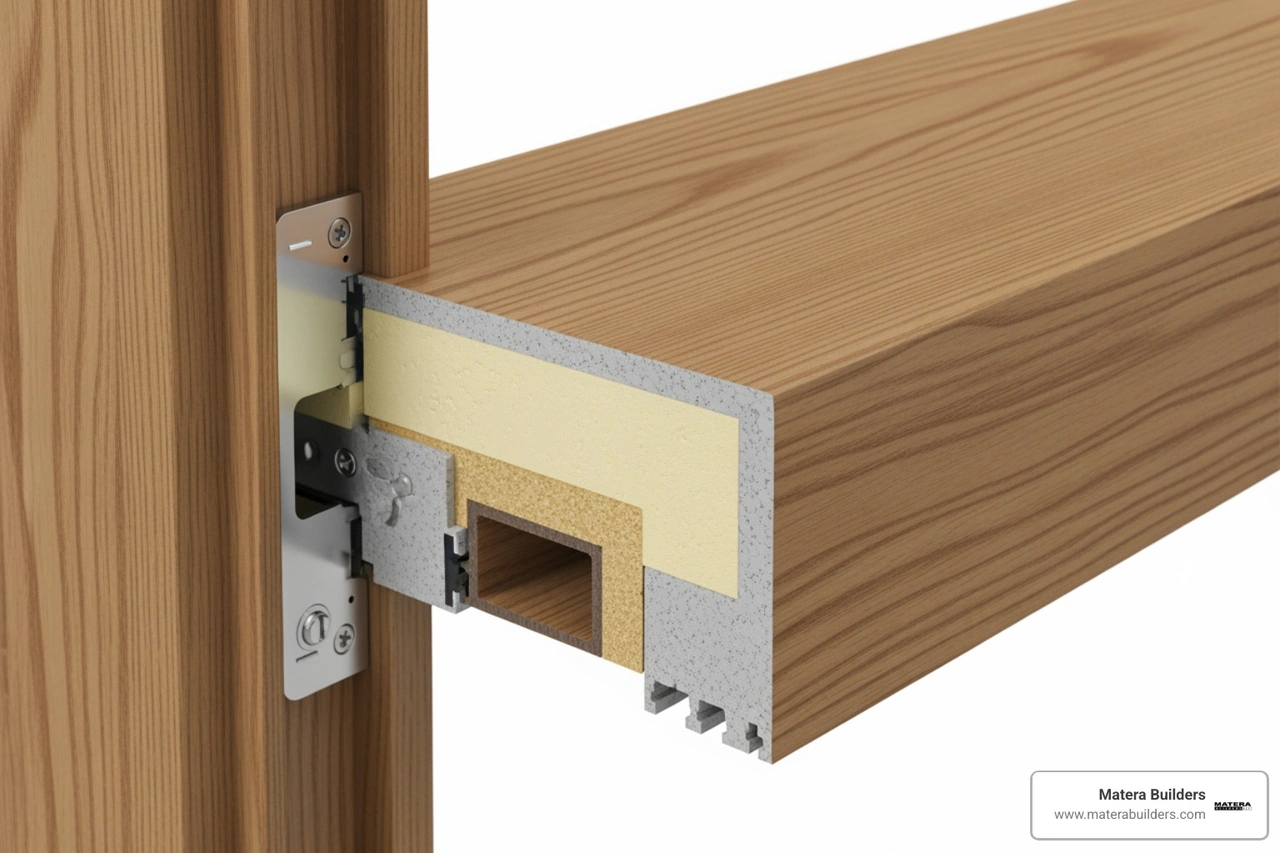 fiberglass door cross section with insulated core and lock stile fiberglass door cross section with insulated core and lock stile