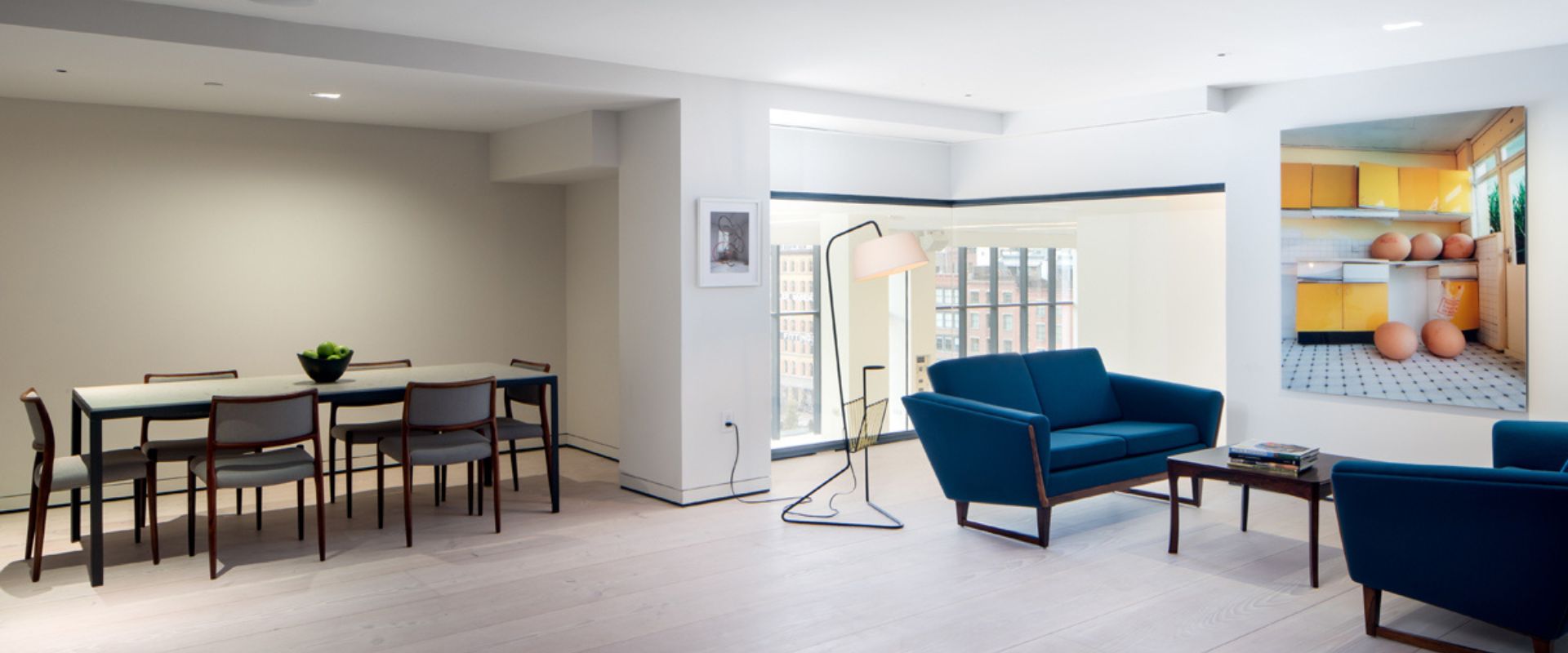 Rooftop lounge with city and river views at Spring NY Tribeca.