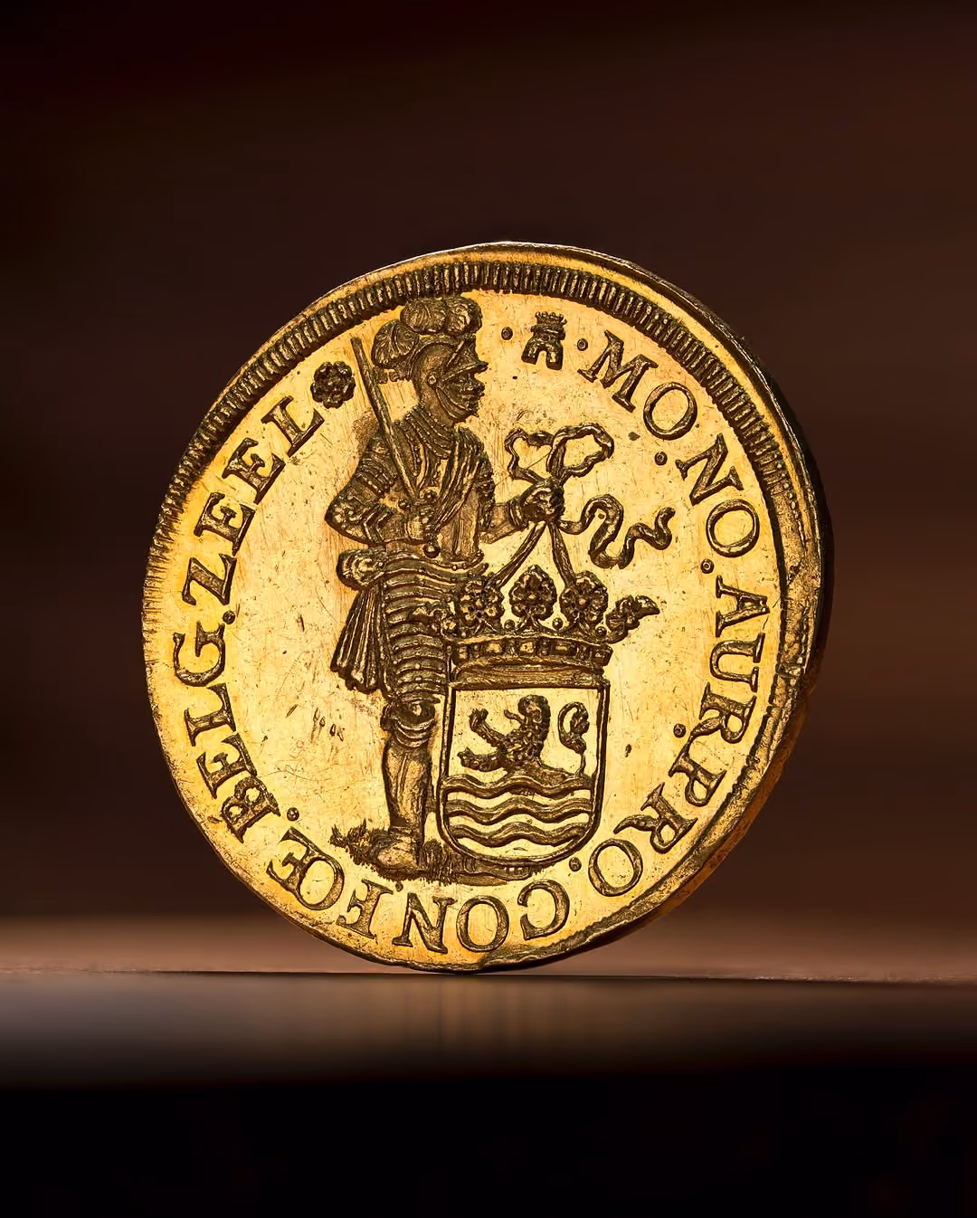 Zeeland silver ducat from 1682 struck in gold, 34.73 grams