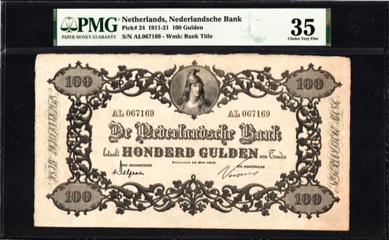 100 Gulden type 1860, kavel 192 uit Papiergeldveiling 3 van Schulman