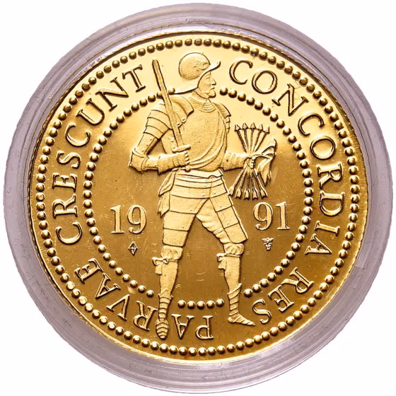 Dubbele gouden Dukaat 1991, lot 1194 from Schulman E - Veiling 13
