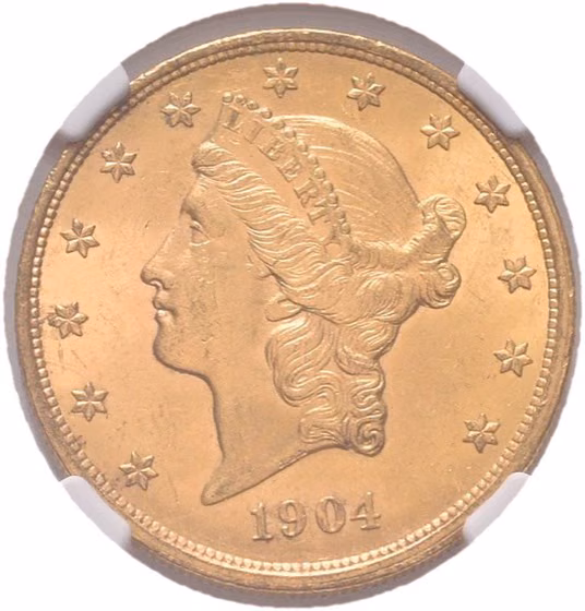 20 Dollars 1904, kavel 1103 uit E - Veiling 10 van Schulman