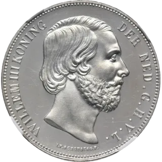 Silver rijksdaalder 1860, William III