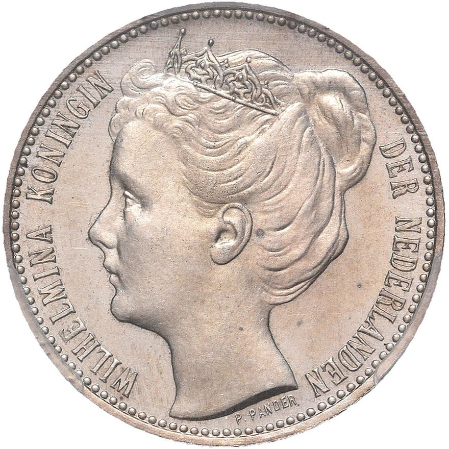 1 Gulden Wilhelmina Pattern 1898, kavel 927 uit Veiling 393 van Schulman