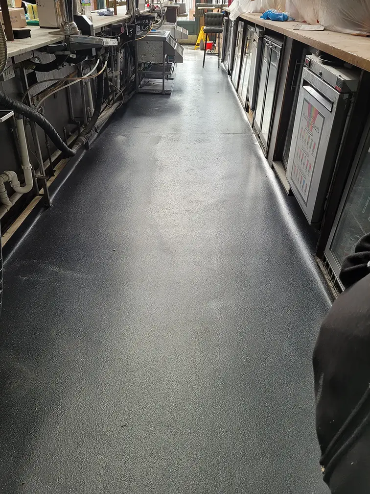 The finished flooring sealed and restored