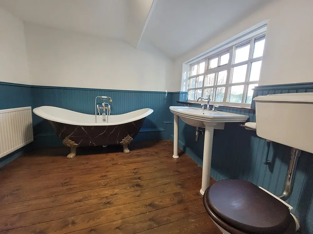 Completed bathroom work