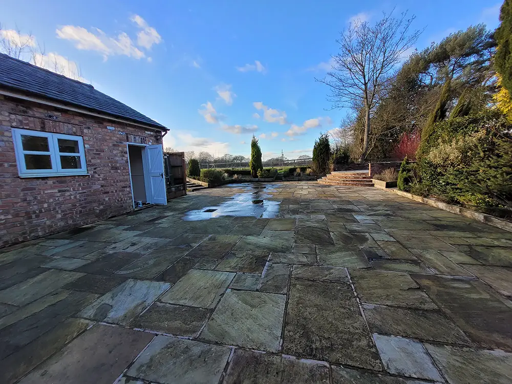 Garden paving work