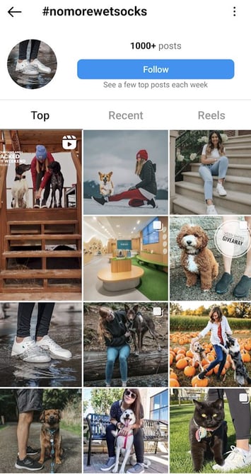vessi branded hashtag on instagram 2
