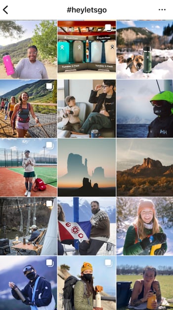 social media collab hydroflask ig