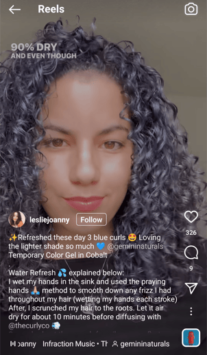 social media collaboration reels example