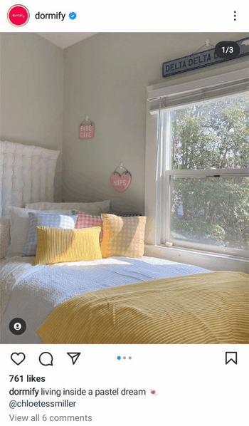 dormify instagram post