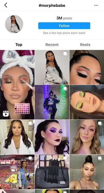 #morphebabe influencer campaign