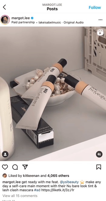 YSL influencer marketing example