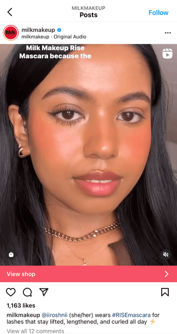 MILK Makeup influencer marketing