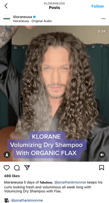 Klorane USA instagram influencer