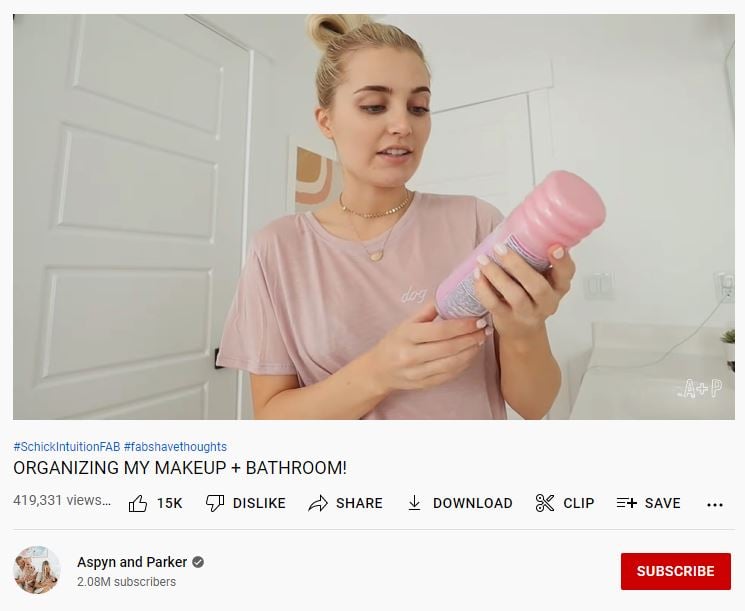 schick youtube video