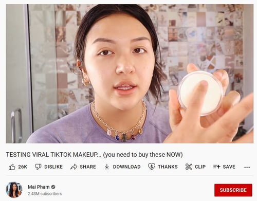 YouTube product review