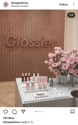 glossier pop up shop