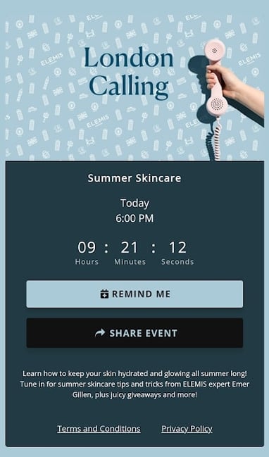 Elemis digital event