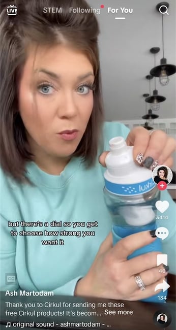 Cirkul product sample post