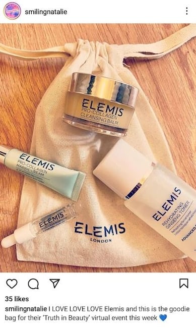 Elemis product sample example