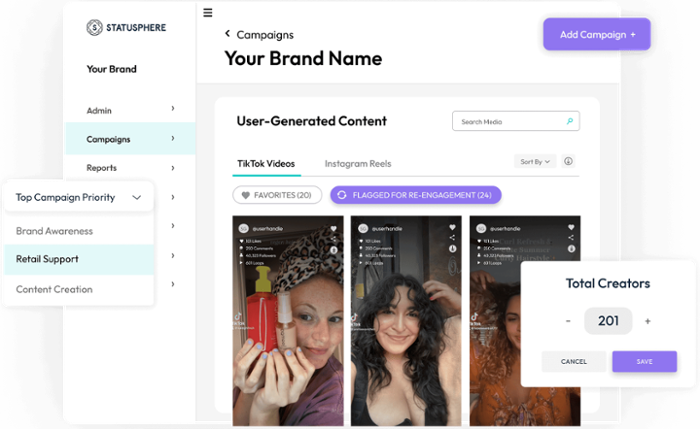 statusphere platform screenshot with creators