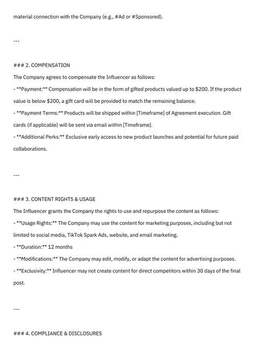 sample influencer contract 2