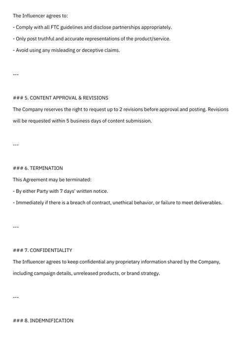 sample influencer contract 2