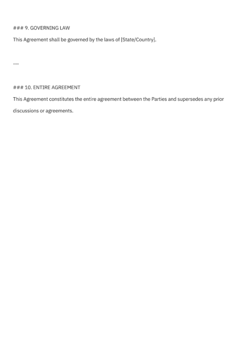 sample influencer agreement page 1