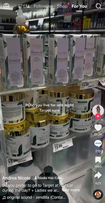 target retail influencer marketing example for beauty brands