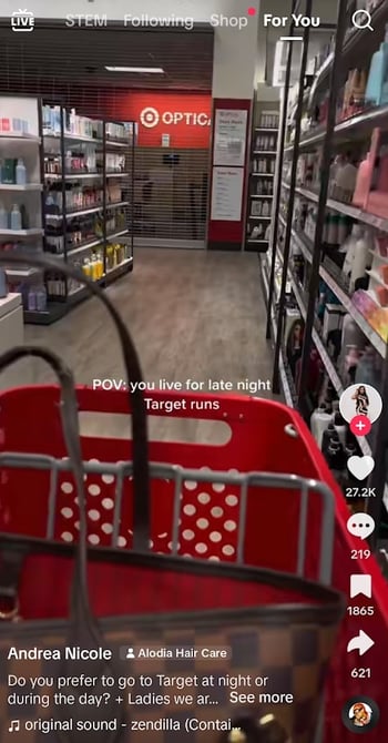 target retail influencer marketing example