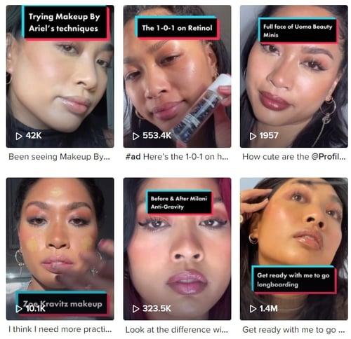 tiktok feed example