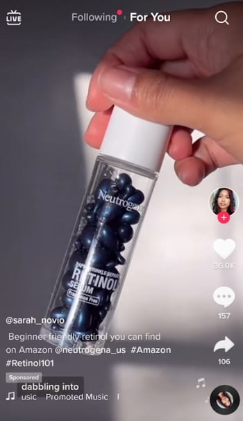 sponsored tiktok example