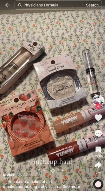 example of a tiktok haul video