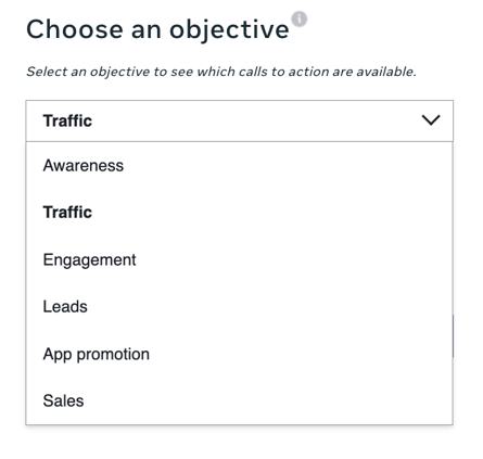 Instagram Reels ad objectives