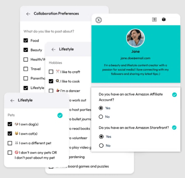 Amazon Influencers feature in Statusphere