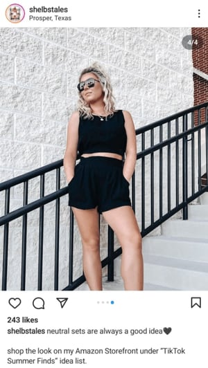 Amazon Creator Post example