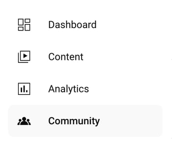 creator community tab example