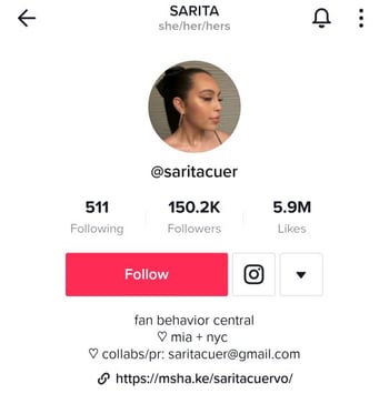 tiktok collab email in bio example