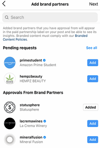 paid partnership label