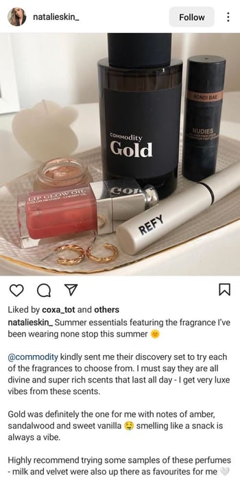 commodity caption on instagram