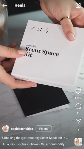 commodity instagram reel from creator