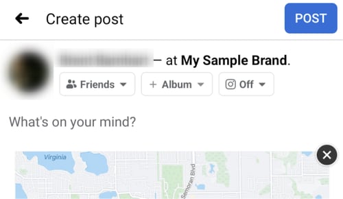 sample facebook post